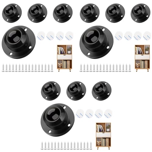 HASTHIP® 12PCS Caster Wheel 360 Swivel Self Adhesive for Small Appliance DIY Modification Heavy Duty Wheels 200Kg Loading Capacity HASTHIP® 12PCS Caster Wheel 360 Swivel Self Adhesive for Small Appliance DIY Modification Heavy Duty Wheels 200Kg Loading Capacity